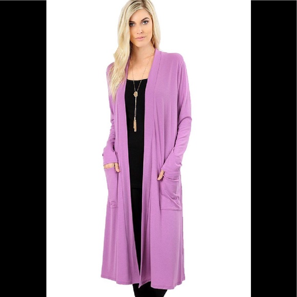 💥SOLD OUT!!💥Plus Size Long Slouch Cardigan - Picture 4 of 7